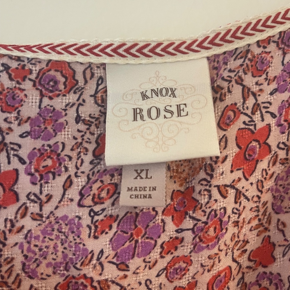 Knox Rose Floral Blouse - Red and Purple - Picture 3 of 5